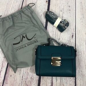 Jessica Moore Teal Handbag with Strap